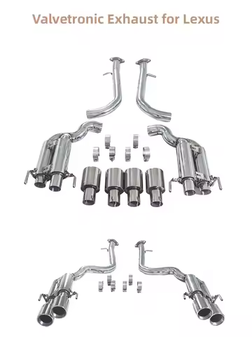 GFC Valvetronic Exhaust Pipe for Lexus GSF RCF IS500 5.0L 2014-2024 High-Performance Stainless Steel