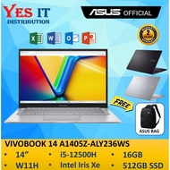 ASUS VIVOBOOK 14 A1405Z-ALY235WS / A1405Z-ALY236WS 14" WUXGA LAPTOP (i5-12500H / 16GD4 / 512SSD / W1