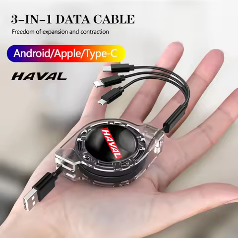 Car Interior 3 In 1 Fast Charger USB Data Cable Auto Accessories For Great Wall Haval H6 H5 H7 Dargo