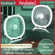 HOT_ USB Rechargeable 3in1 Desktop Fan Table Fan Kipas Berdiri Hanging Fan With Lamp Portable Mini Fan