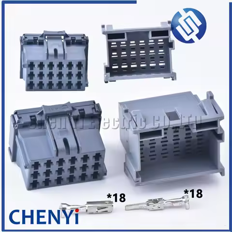 Grey 18 Pin male female Connector Automotive Plug Unsealed Electric Harness Socket 8-968974-1 1-9676