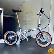 Fnhon Gust 18” • 9 Gears Shimano Litepro Aero Foldable Folding Foldie Folding Bike Bicycle 349 Dahon Tern Crius Silver