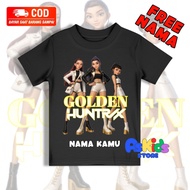 NEWEST GOLDEN HUNTRIX CHILDREN'S TOP T-SHIRT MADE IN COMBED COTTON, FREE NAME