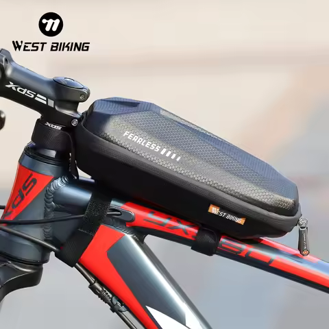 WEST BIKING Multifunctional Bike Bags For Top Tube Front Frame Handlebar Electric Scooter EVA Hard S