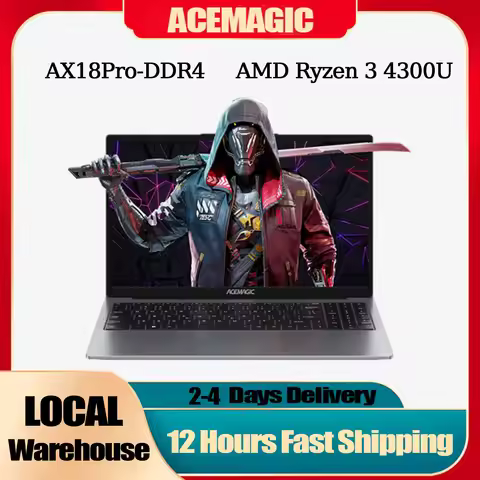 ACEMAGIC 15.6" FHD IPS AMD Ryzen 3 4300U up to 3.7GHz 16GB DDR4 512GB NVMe SSD Win11Pro 54.72Wh Batt