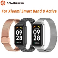 Strap for Xiaomi Mi Band 8 active bracelet for Xiaomi smart band 8 active stainless steel metal watc