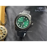 宾马 BALMER 8136G Automatic Sapphire Men Watch with Green dial and Black Silicone Strap