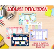 CHILDREN'S LESSON SCHEDULE SCHOOL TIMETABLE/ LESSON POSTER/ WiPE & CLEAN/