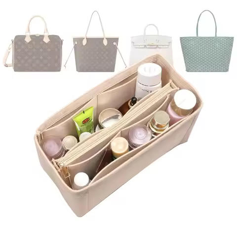 Purse Organizer Insert for Handbags ,Felt Bag Organizer with Zipper, LV Neverfull PM Speedy 25/30 To