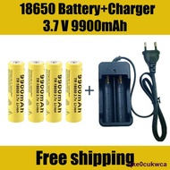 18650 Battery Rechargeable Battery 3.7V 18650 9900mAh Capacity Li-ion Rechargeable Battery For Flashlight Torch Battery+