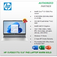 HP 15-Fd0217TU 15.6" FHD Laptop Warm Gold ( I5-1334U, 8GB, 512GB SSD, Intel, W11, HS )