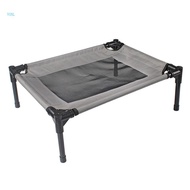 Vonl Chew Proof Elevated Dog Bed Cooling Raised Pet Cots Sturdy Metal Frame Durable Center Mesh for Indoor or Outdoor Us
