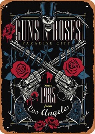 Wanfst Guns N Roses Guns N Roses Metal Tin Sign Poster Vintage Art Wall Decor 12x8 inch