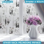 Wallpaper Stiker Kaca Film Buram Untuk Jendela Sandblast Self Adhesive Per Rol x 90cm stiker pohon p