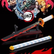 全新，積木鬼滅之刃炎柱日輪刀模型無限列車拼裝玩具