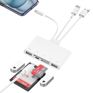8-in-1 Memory Card Reader, MFi Certified Lightning USB-C USB to Micro SD & SD Card Slots USB OTG Ada