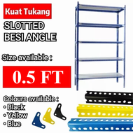 0.5' Besi Angle Rak Lubang / Slotted Angle Bar 0.5ft / DIY Shelf Rack