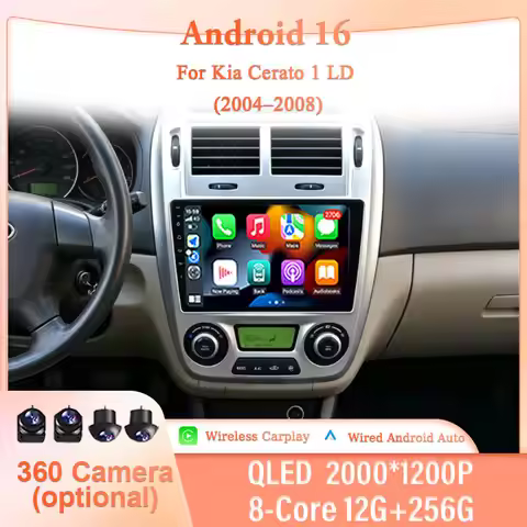 9" Android 16 for Kia Cerato 1 LD 2004–2008 Car Stereo IPS HD Unit Wireless CarPlay GPS Navi BT WiFi