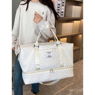 Rekaan Berkuilt Sporty Uniseks Beg Perjalanan Tahan Lama Warna Pejal, Beg Kembara, Beg Selempang Ber