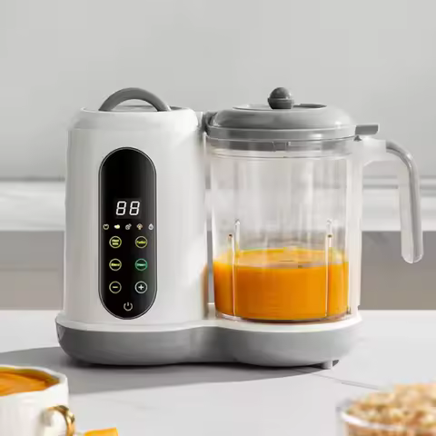 Multifunctional Baby Food Maker Automatic Processor Steamer Puree Blender Milk Warmer with Temperatu
