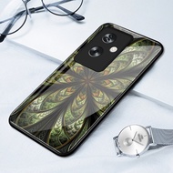 Case For OPPO A79 5G A2 5G Phone Flower Glass Shell Shockproof