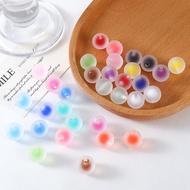 Manik Akrilik Berwarna-warni Manik Bulat Warna Gula-gula Matte Warna Pepejal Manik Aksesori Barang K