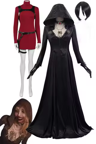 Resident 4 Remake Village Moth Lady Cosplay Fantasy Dress Costume Girl Adult Vampire For Lady Dimitr