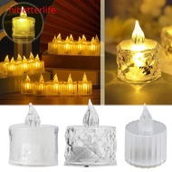 ^hibetterlife^ 1 Pack Flameless Tea Lights Candles Battery Operated Crystal Led Tealight Candles Vot