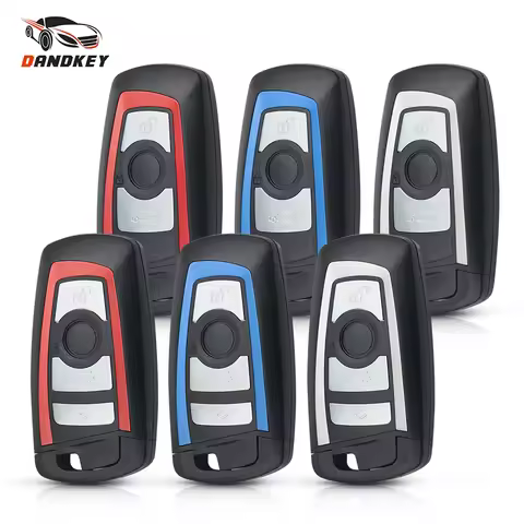 KEYYOU New Colorful Replacement Smart Key Shell Fob Case 3 4 Buttons With Uncut Blade For BMW 1 3 5 