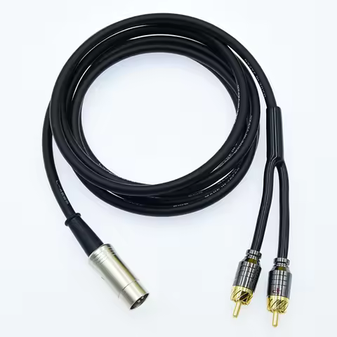 5-Pin DIN Male MIDI Cable to 2 Dual RCA Male Plug Audio Cable For Naim Quad Stereo Systems 5 Pin DIN