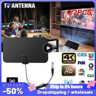 1/2PCS Miles Range TV Antenna Digital HD Antena Indoor 4K Full HD Channel 1080P 4K 13Ft Cable DVB-T2 Cover TV Antenna High