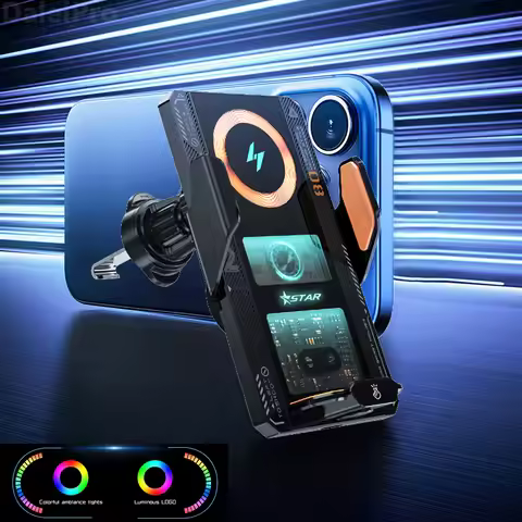 Car Wireless Charger Magnetic Auto Car Holder Phone Mount For Samsung iPhone Xiaomi Infrared Inducti