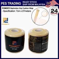 POWERTI Balutan Kusyen Raket Badminton / Lapisan Penyerap Gegaran Raket Badminton 7cm x 27m Badminto