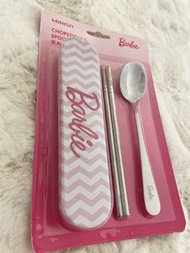 現貨Barbie X Miniso Chopsticks and Spoons set 餐具套裝