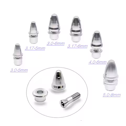 Aluminum Bullet Propeller Adapter Prop Fixed Holder 3.0/3.17/4.0/5.0mm M5/M6/M8 For RC Airplane Spin