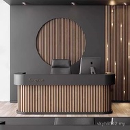 Cash Register Front Desk Bar Desk Hotel Small Rectangular Company Artificial Board Modern Reception 