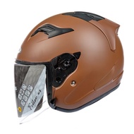 ZEUS ZS 627 MATT BROWN DOFF HALF FACE SINGLE VISOR