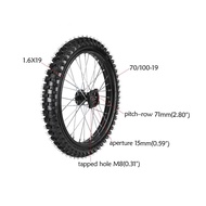 Front Tire Tires 70/100-19 Rim Wheel Tube 2.25-2.50x19"; For KX100/CRF150F/R Big Wheel Sport Bike Motocross