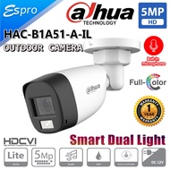Dahua 5MP Smart Dual Light IP67 Outdoor Analog CCTV Camera Mic 20m 3.6mm Lens B1A51-A-IL