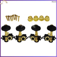 1 Set Guitar Locking Tuners: 2R2L Ukulele Tuning Pegs For Guitar Bass - 1:19 Ratio Lock String Tunin