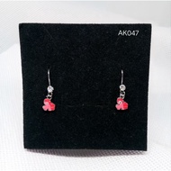 Genuine 925 Silver Plated White Gold Children's Pony Earrings - AK047