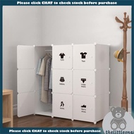 9 CUBE BLACK WHITE 9C DIY Rack Storage Cabinet Wardrobe With Almari Hanger JT
