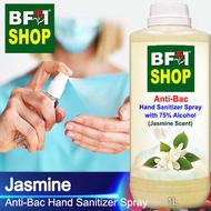 Anti Bacterial Hand Sanitizer Spray with 75% Alcohol - Jasmine Anti Bacterial Hand Sanitizer Spray - 1L