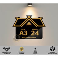 Minimalist AESTHETIC Acrylic House Number CUSTOMbebas THEMA B020