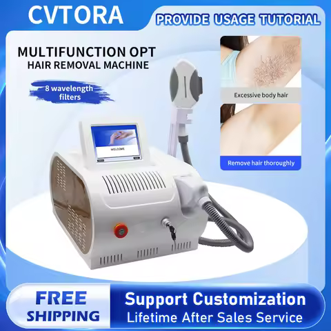 IPL+ OPT Epilator Laser Permanent Painless Hair Removal Machine E-Light Fast Depilation E-Light Skin
