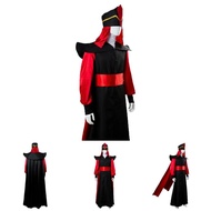 Return The Aladdin Of Jafar Cosplay Robe Cloak Cape Hat Wizard Costume Outfit