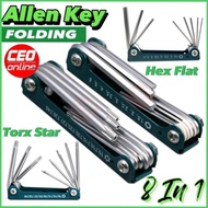 CEO Allen Key HEX TORX STAR FOLDING ALLEN KEY Spanner Allen Wrench Set Car Bicycle Repair Tool Bicyc