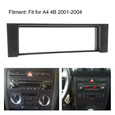 1 DIN Car Stereo Radio Fascia Panel Dash CD DVD Installation Trim for AUDI A4 4B 2001 2002 2003 2004