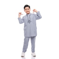 POLI KATUN Clothes Boys' Suits Ages 4 - 16 Years Poly Cotton Light Grey Silver Embroidery Muslim Lon