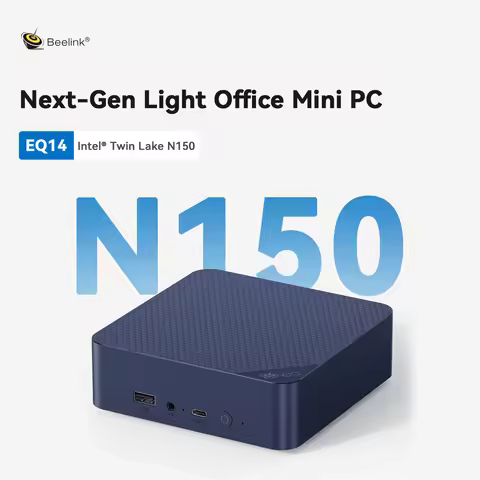 Beelink Mini PC,Intel Twin Lake N150(Up to 3.6GHz),16GB DDR4 RAM 500GB PCIe M.2 SSD Desktop PC,EQ14 
